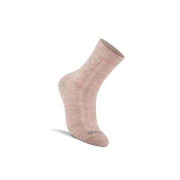 Women's Ecco Casual Short-Crew Socks Brown | SG 418AHK